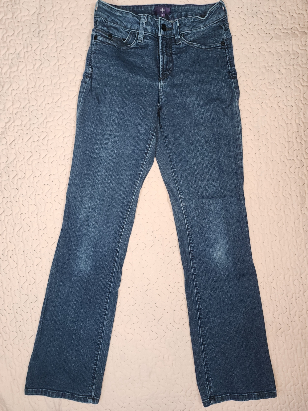 NYDJ Women's Blue Flare Wide-Leg Jeans